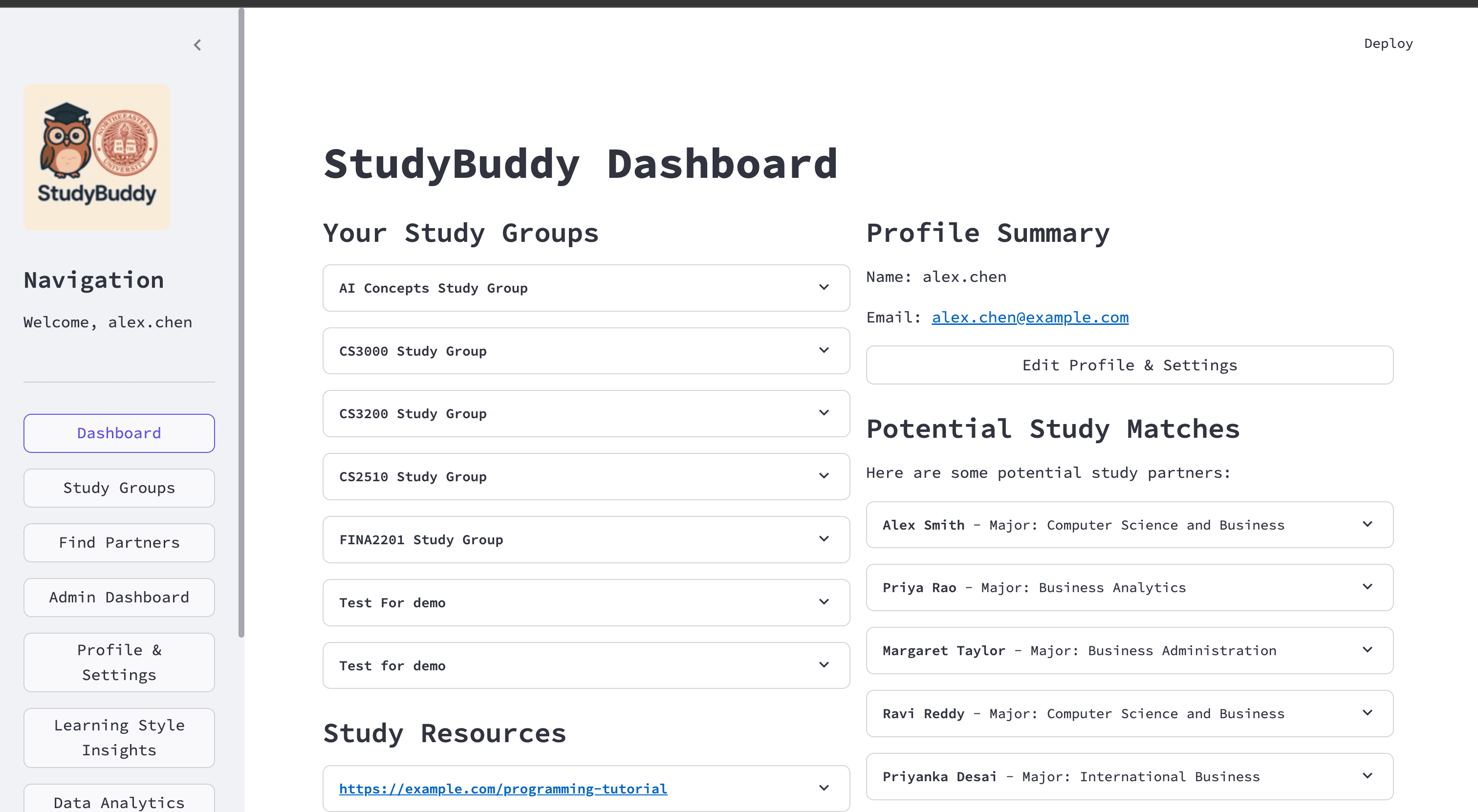 StudyBuddy screenshot